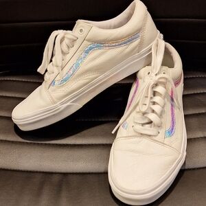 Vans Women's White Holo Leather Sneaker